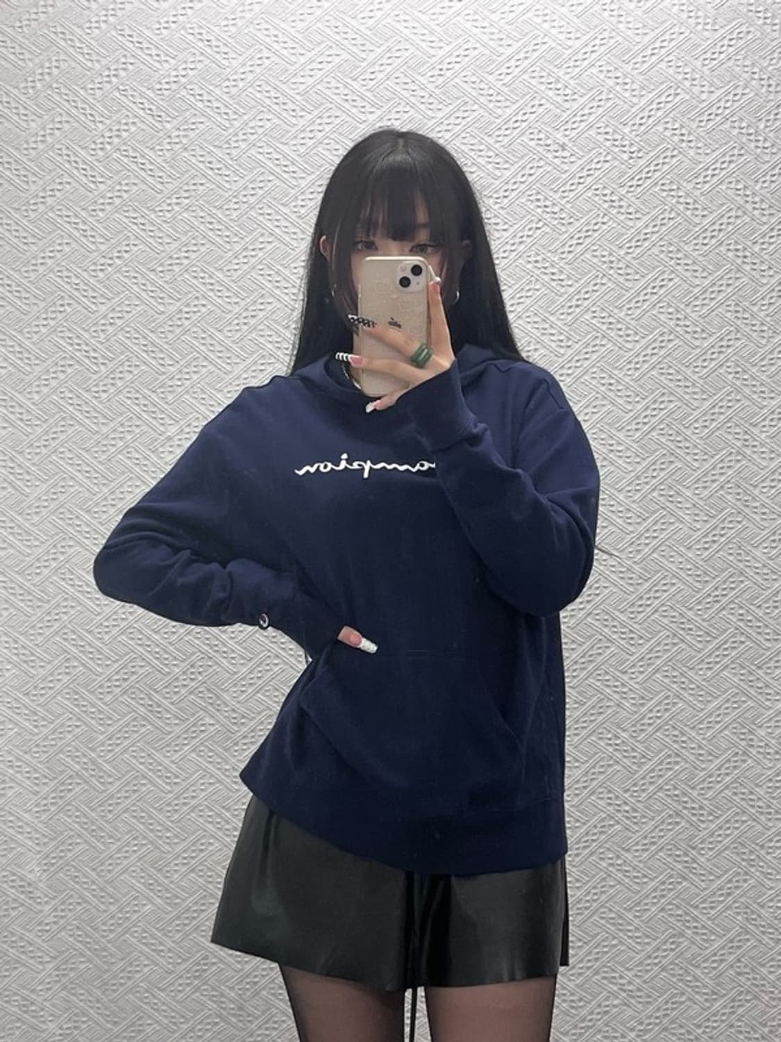 챔피온 올드스쿨 빈티지 캐주얼 빅로고 후드티 M C10229 상품이미지2