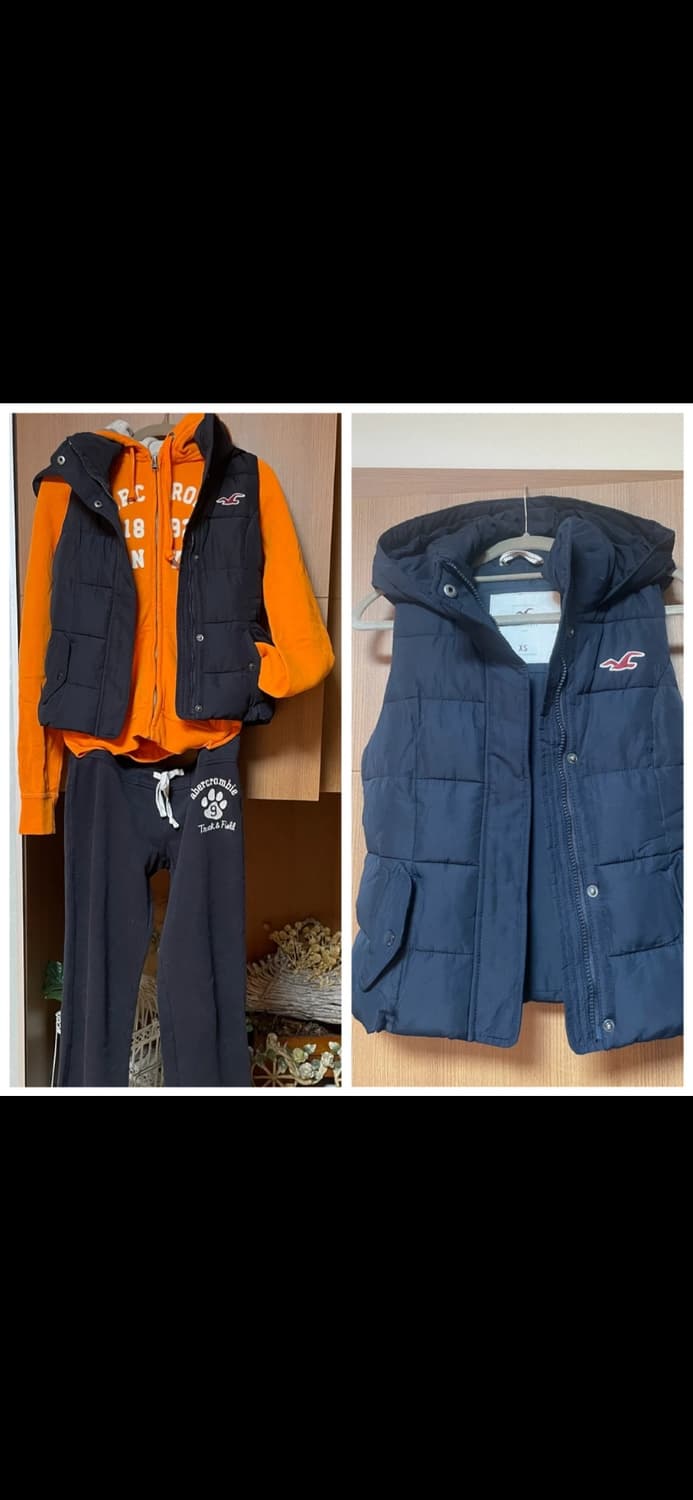 홀리스터 패딩 조끼 XS / 네이비 상품이미지1