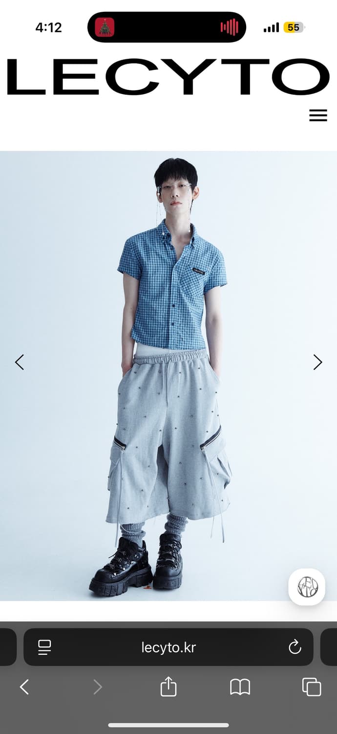 LECYTO 체크 반팔 셔츠 레씨토 상품이미지3