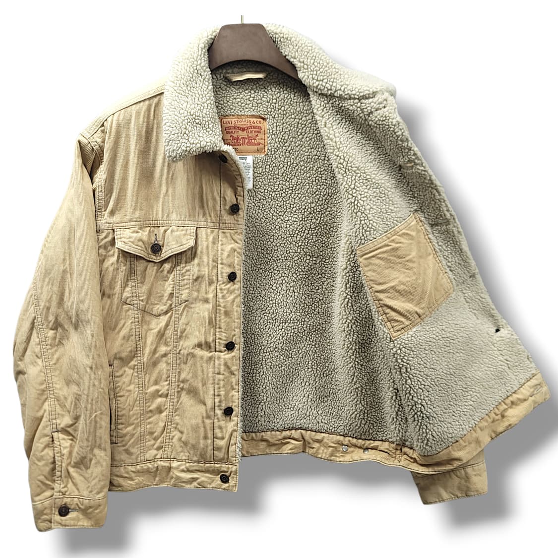[L] 리바이스 카멜 코듀로이 쉐르파 트러커 자켓 상품이미지9