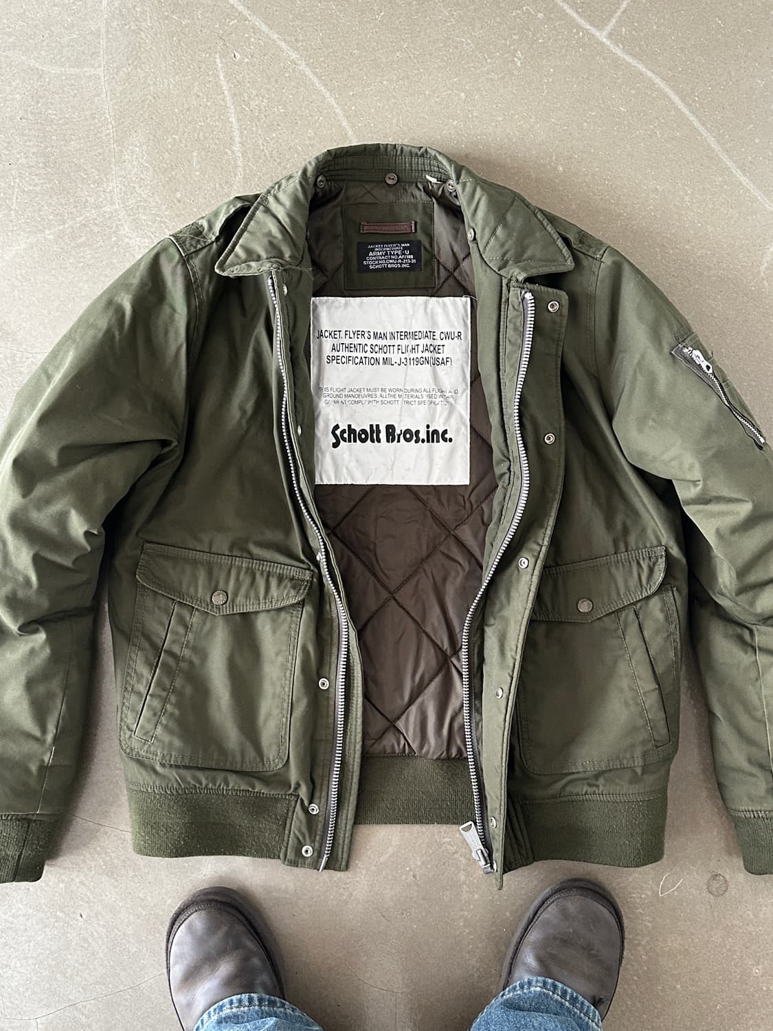 Schott 쇼트 nyc cwu 플라이트 자켓 상품이미지1