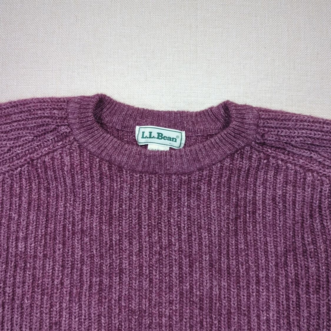 엘엘빈 퍼플색 골지 니트 스웨터 상품이미지2