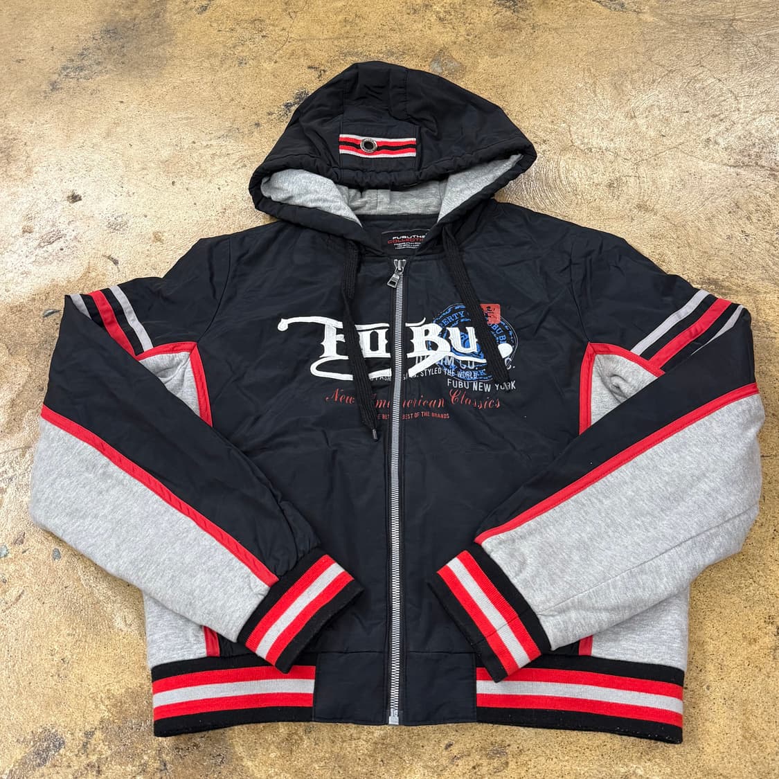 후부 블랙 레드 레이싱 자켓  상품이미지2