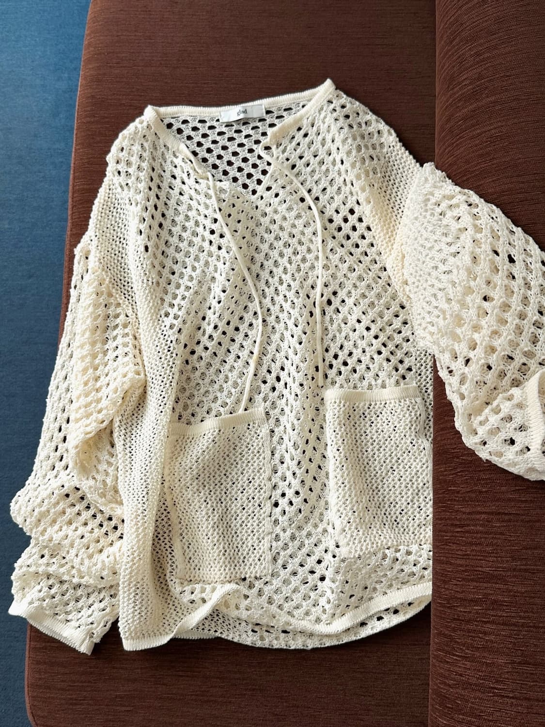 Loose gauge wide silhouette mesh knit 상품이미지1