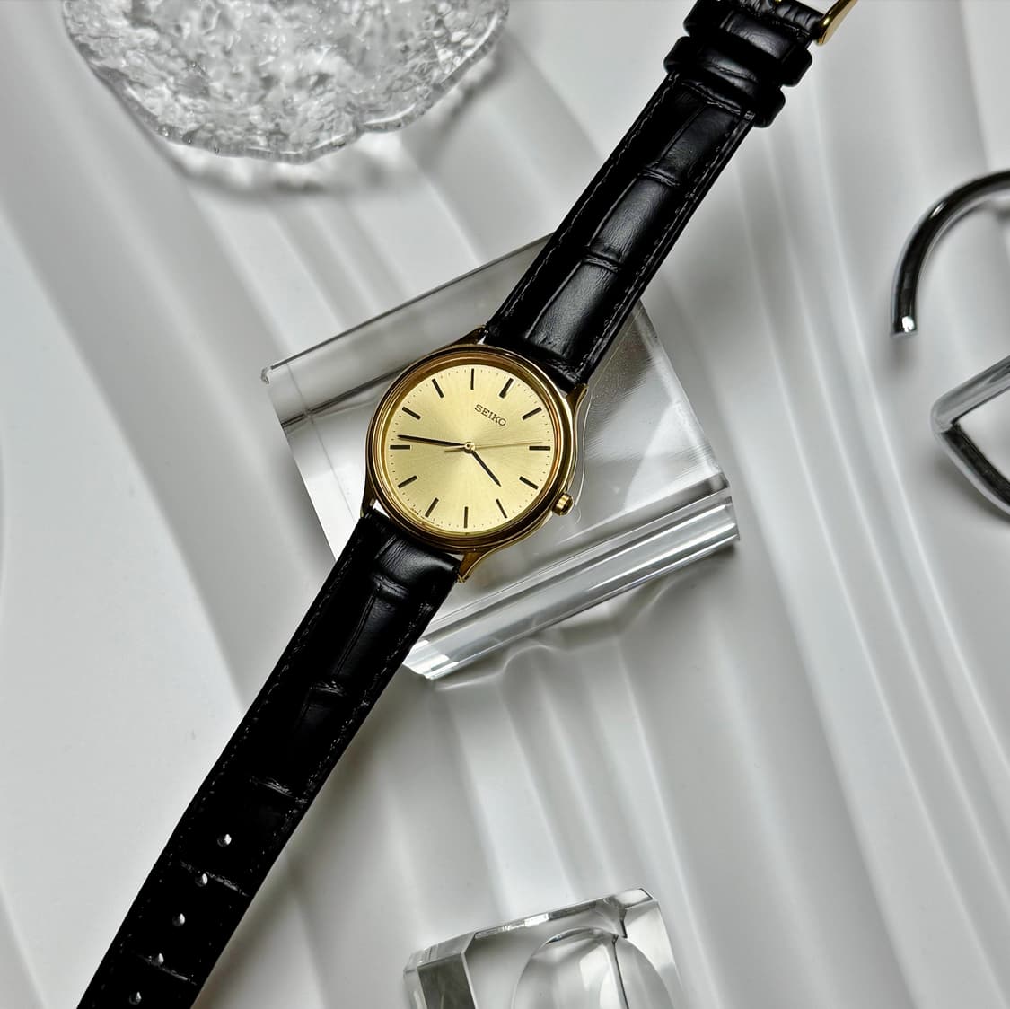 80's 90's 세이코 빈티지 골드 드레스 워치 상품이미지2