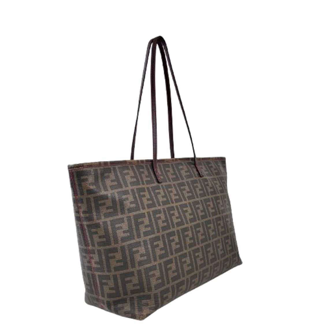 정품 펜디 주카 PVC 타바코브라운 스티치 쇼퍼백 상품이미지2