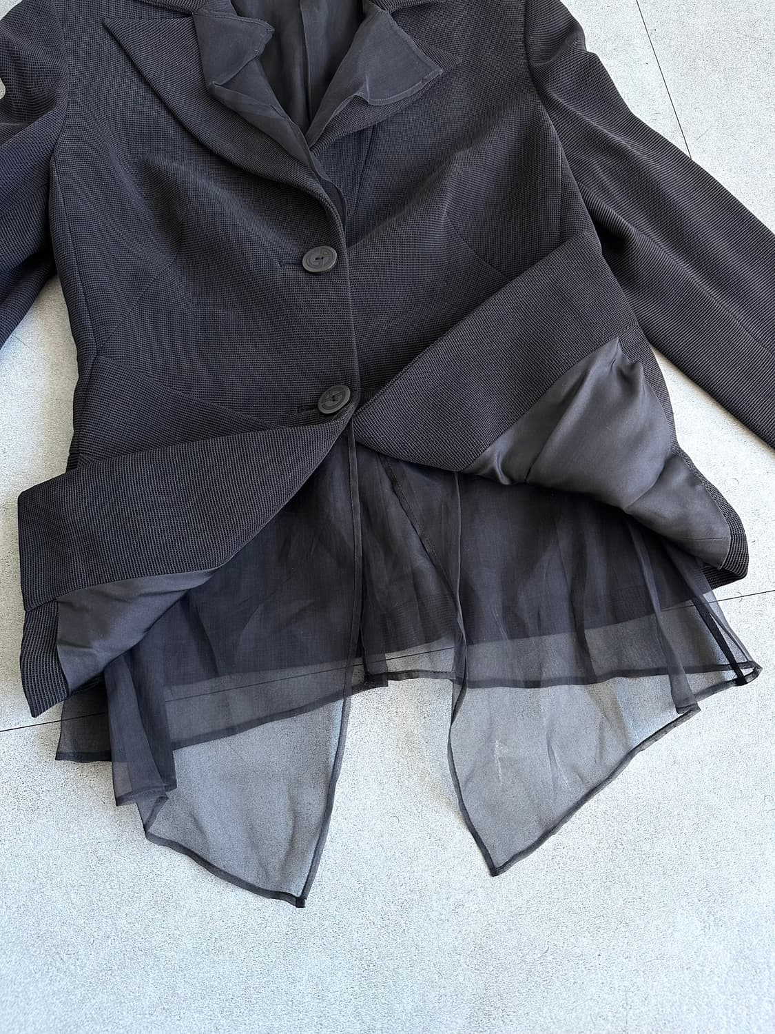 조르지오 아르마니 아카이브 실크 쉬폰 레이어드 블레이저 상품이미지6