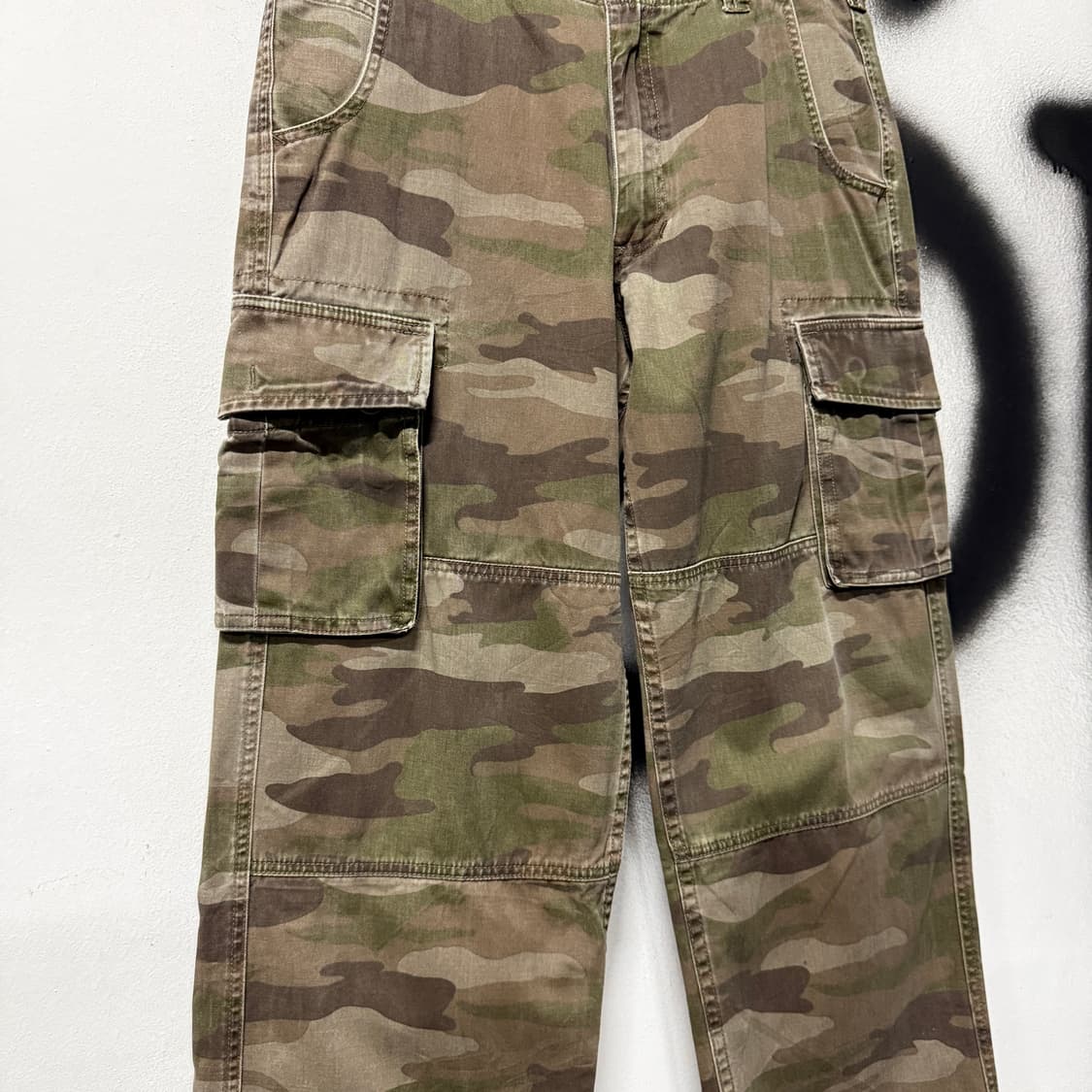 VTG 빈티지 브라운 우드랜드 카모 와이드 카고 팬츠 상품이미지4