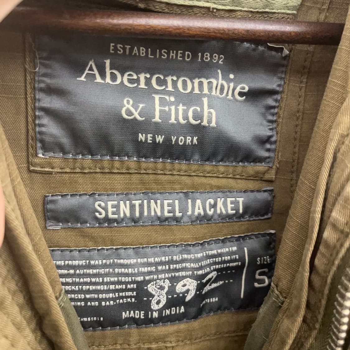 아베크롬비 밀리터리 사파리 헌팅 올리브 야상 자켓 S C09019 상품이미지5