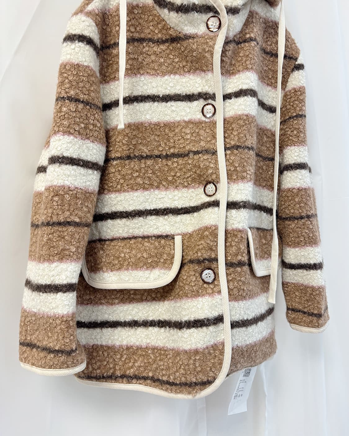 nerd bear boucle stripe hoodie jumper 상품이미지9