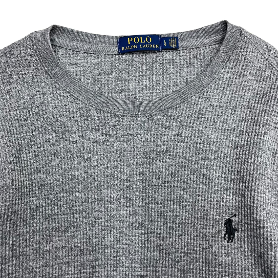 폴로 랄프로렌 차콜포니 그레이 와플 롱슬리브 L 상품이미지4