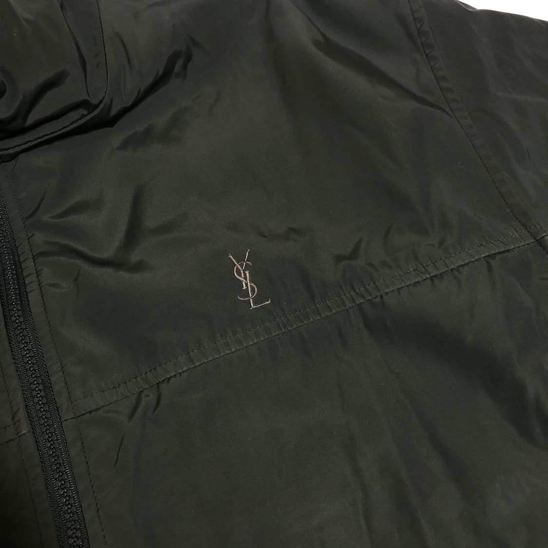 입생로랑 다크그린 블루종 점퍼 XL 상품이미지3