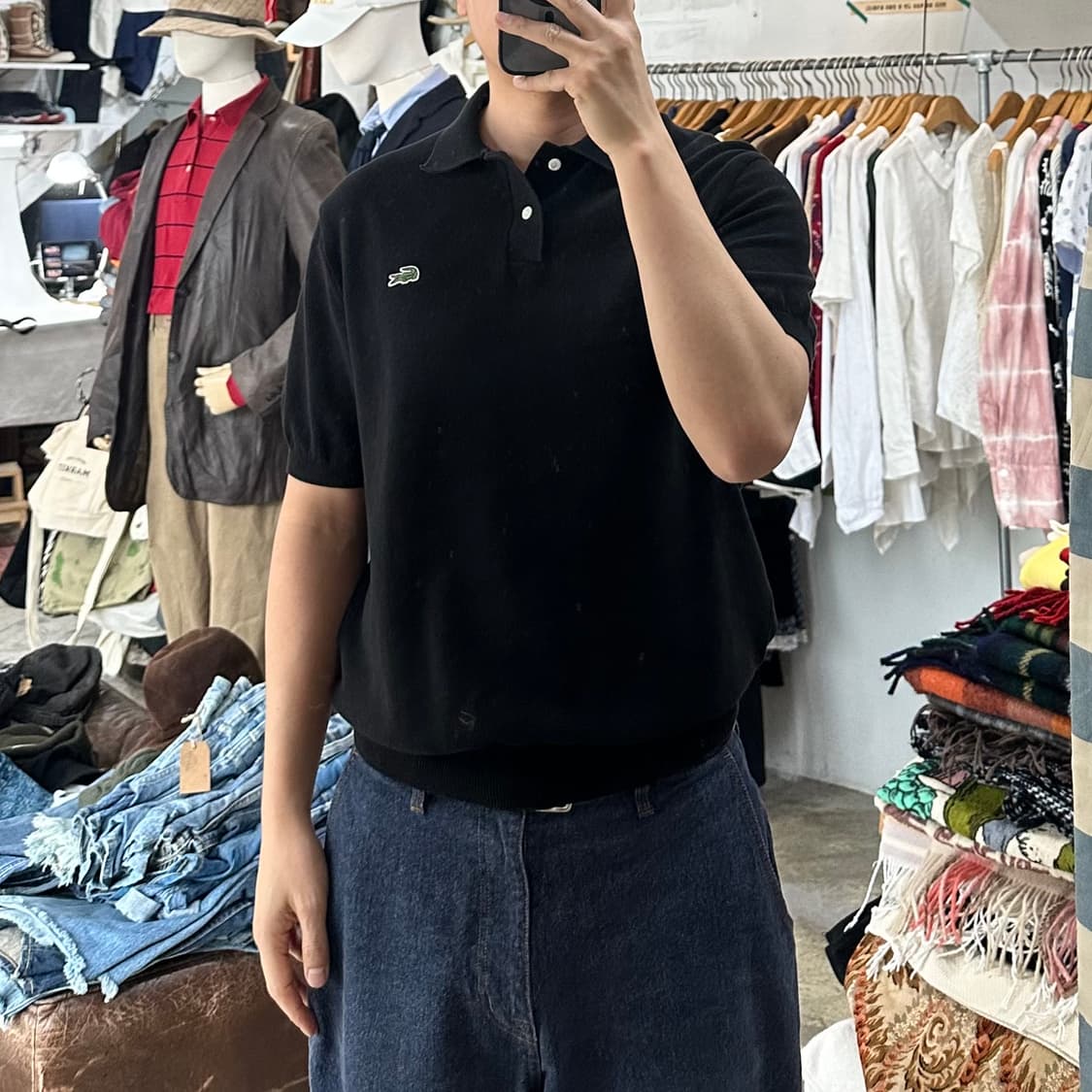 (착용컷) 라코스테 니트 반팔 카라 티셔츠 (남성용 100) 상품이미지4