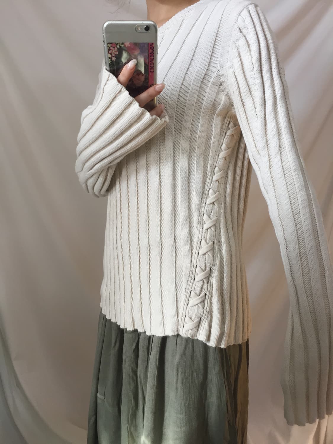 옆라인 포인트 니트 상품이미지8