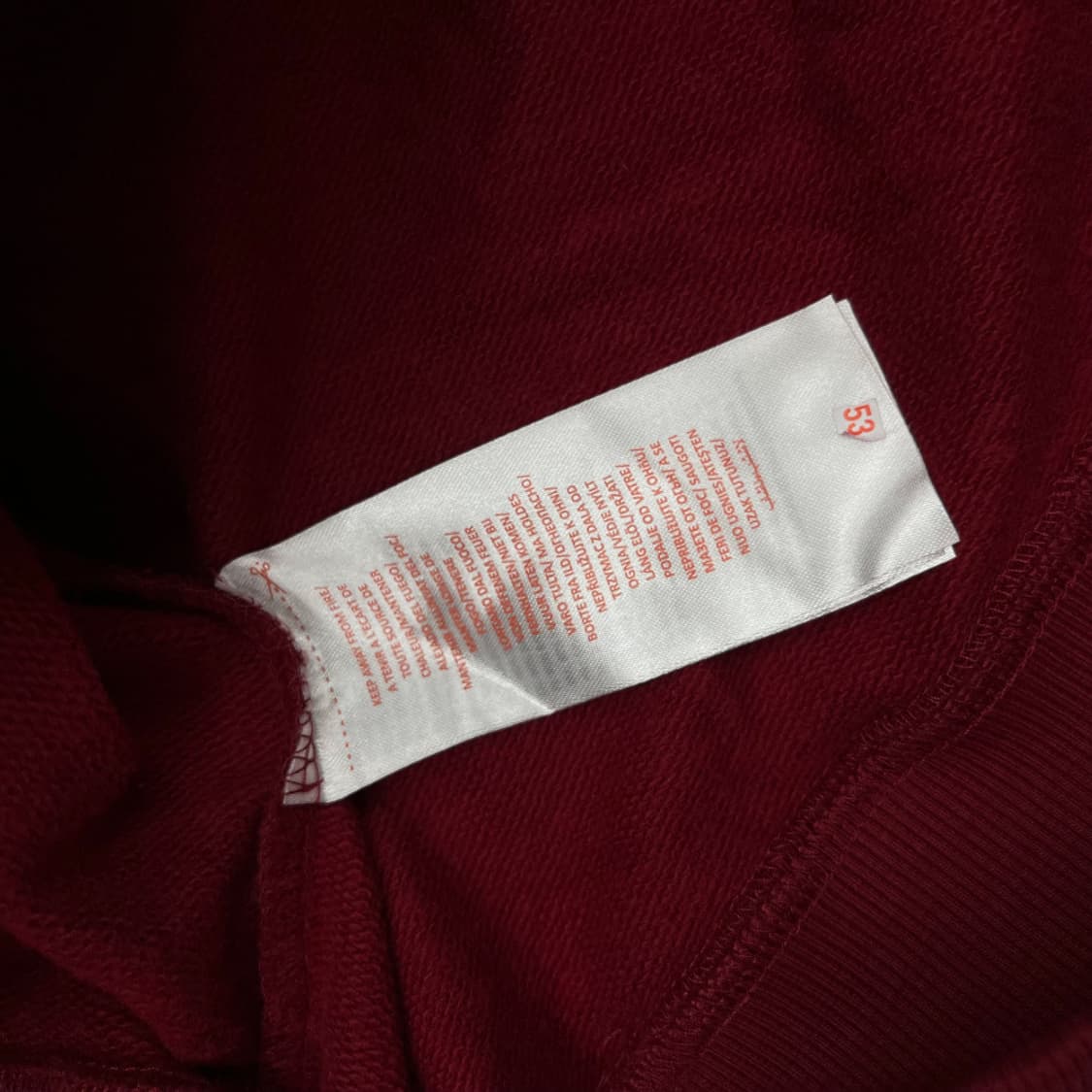 바르셀로나 센터로고 버건디 후드 M 상품이미지5