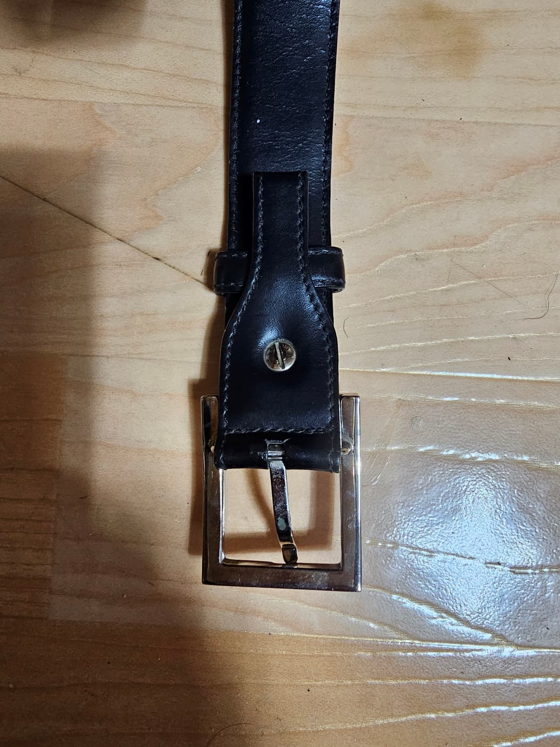 불가리 블랙 레더 벨트 상품이미지4