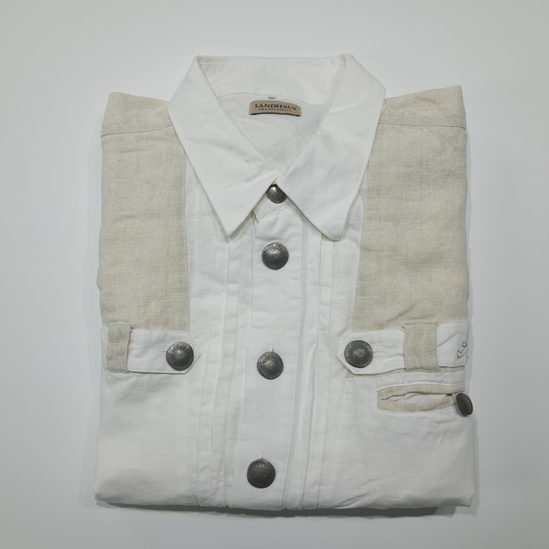 CL987 XL 란트하우스 90s 독일 트라흐텐 바바리안 린넨코튼 알펜 상품이미지7