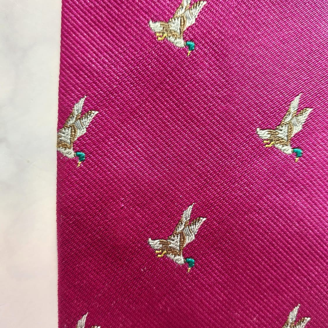 폴로랄프로렌 실크 퍼플톤 오리 자수 넥타이 9.9cm A+등급 K1447 상품이미지9