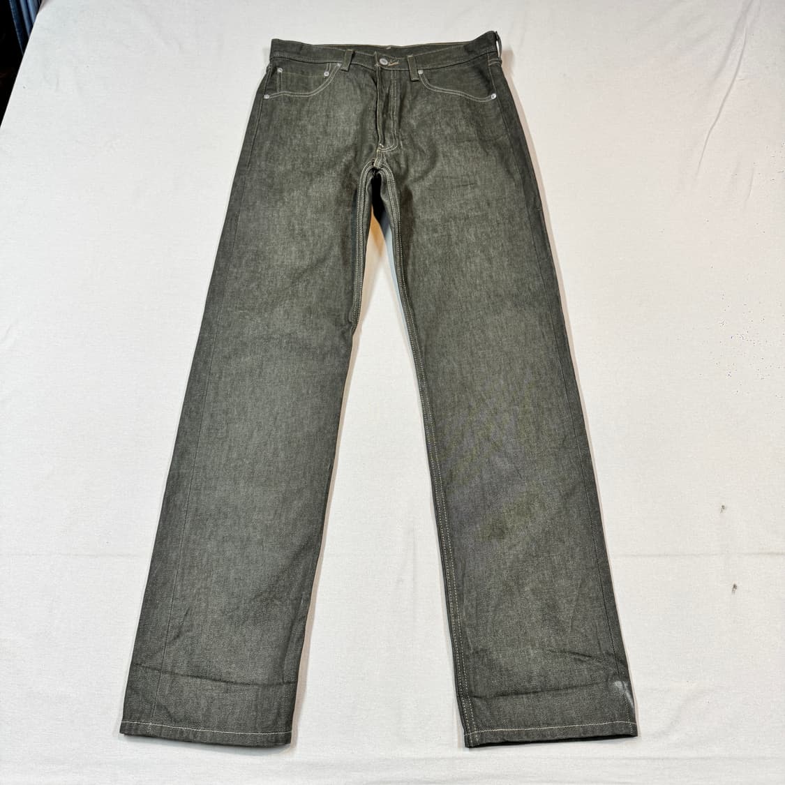 33inch) 리바이스 501 버튼플라이 리지드 데님 청바지 올리브 상품이미지5