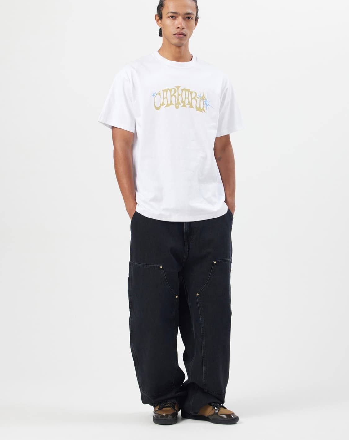 칼하트 내쉬 더블 니 팬츠 스미스 블랙 상품이미지6