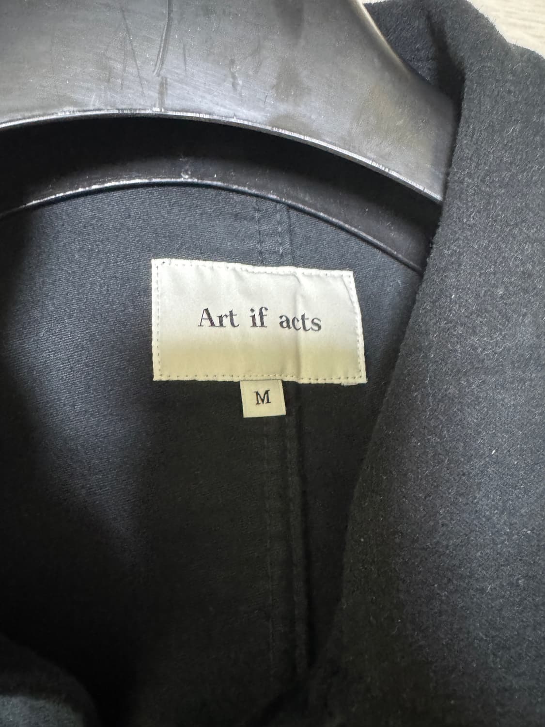 [M]아트이프액츠 몰스킨 프렌치 워크 자켓 블랙 상품이미지4