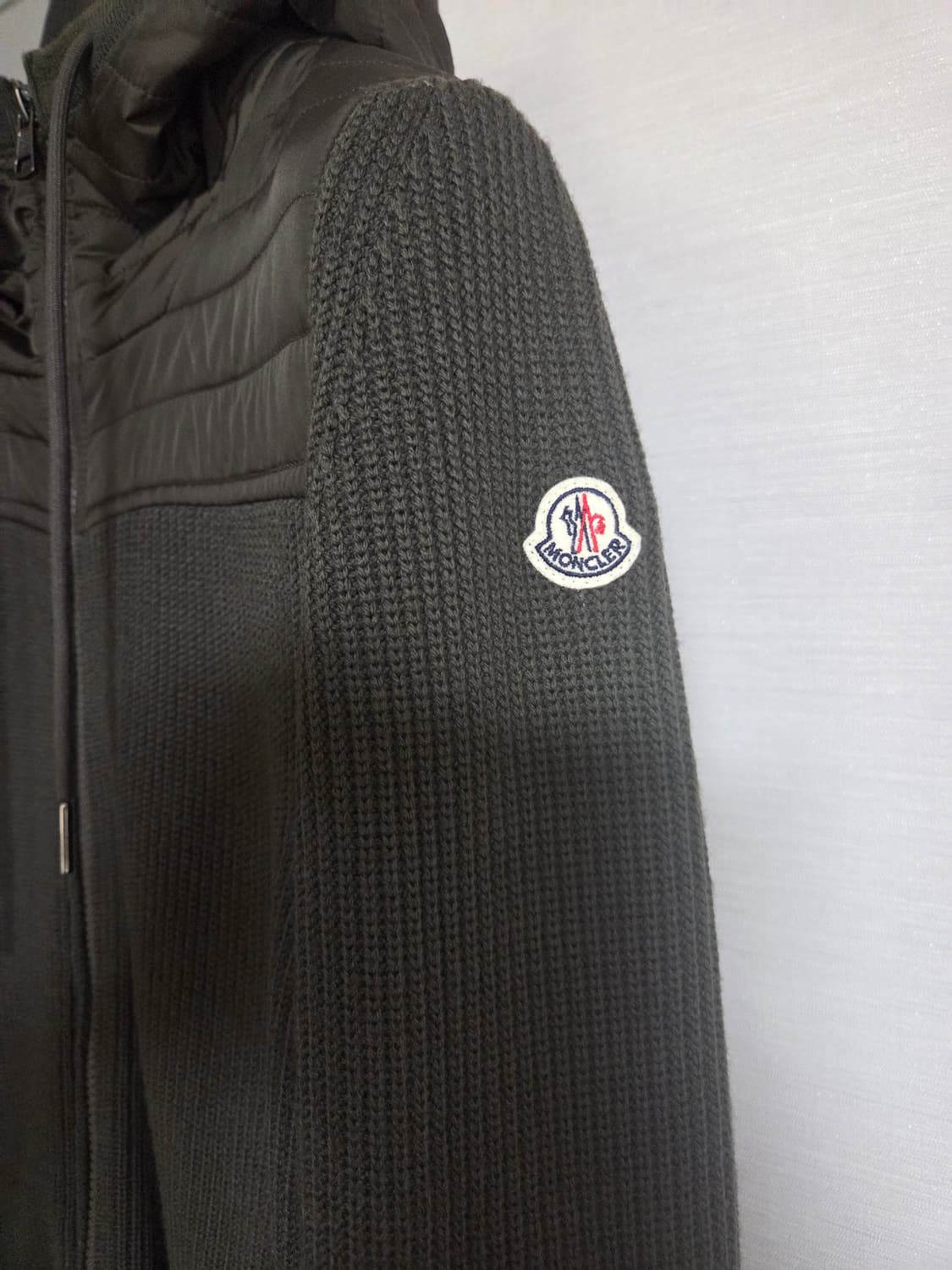 몽클레어 후드 니트 가디건 올리브 상품이미지2