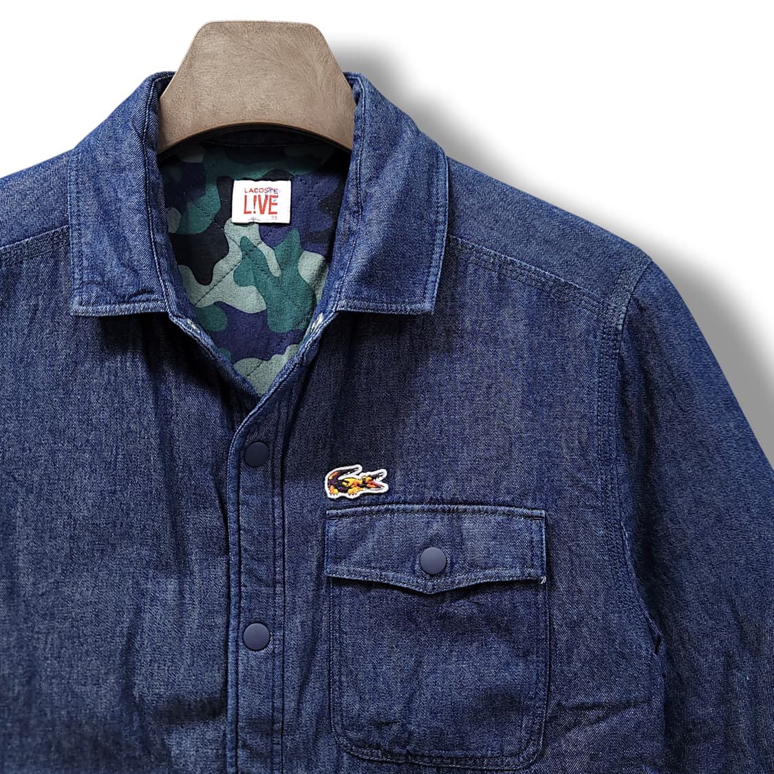 [95] 라코스테 진청 카모누빔 셔츠 자켓 상품이미지4