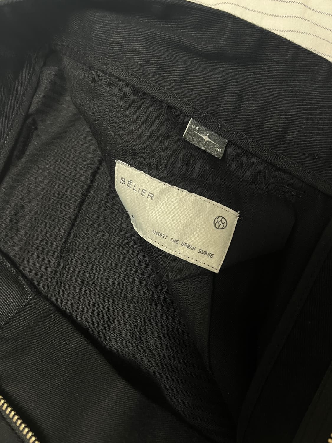 벨리에 미드 와이드 치노 블랙 4(30) 상품이미지4