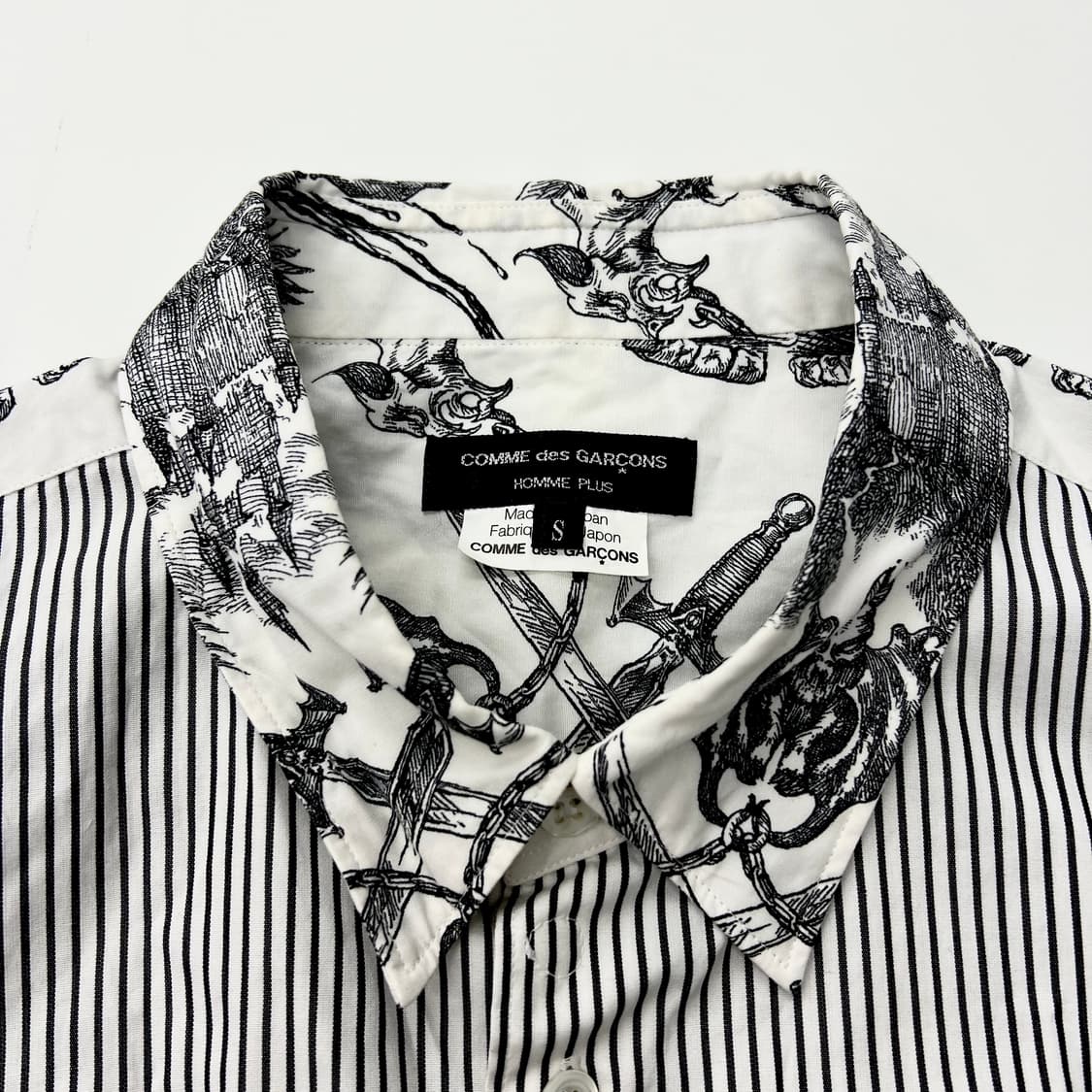 꼼데가르송  스트라이프 배색 셔츠  상품이미지3