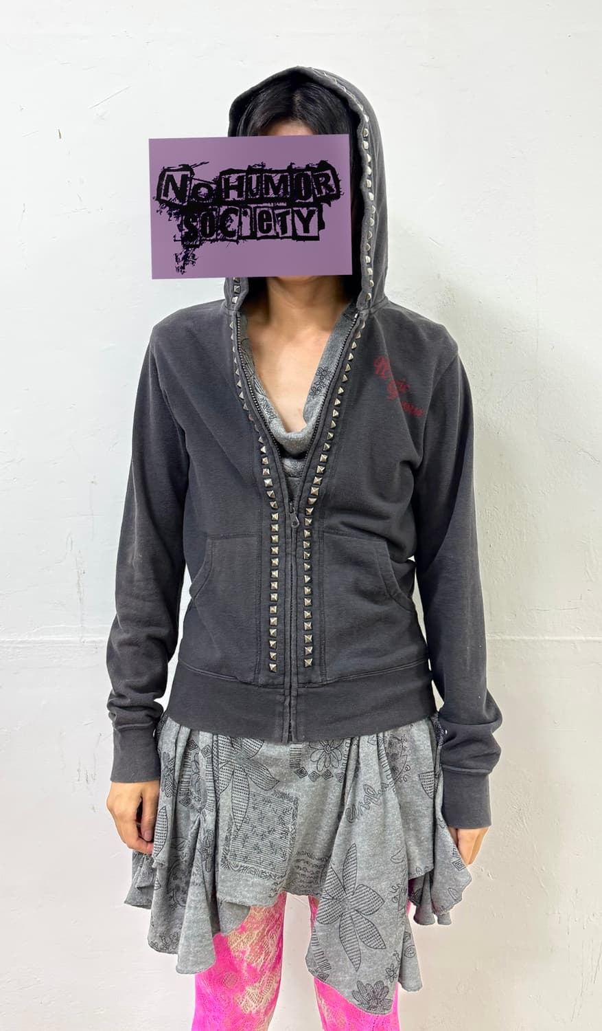 Hysteric Glamour 스터드 그래픽 후드 집업 상품이미지5