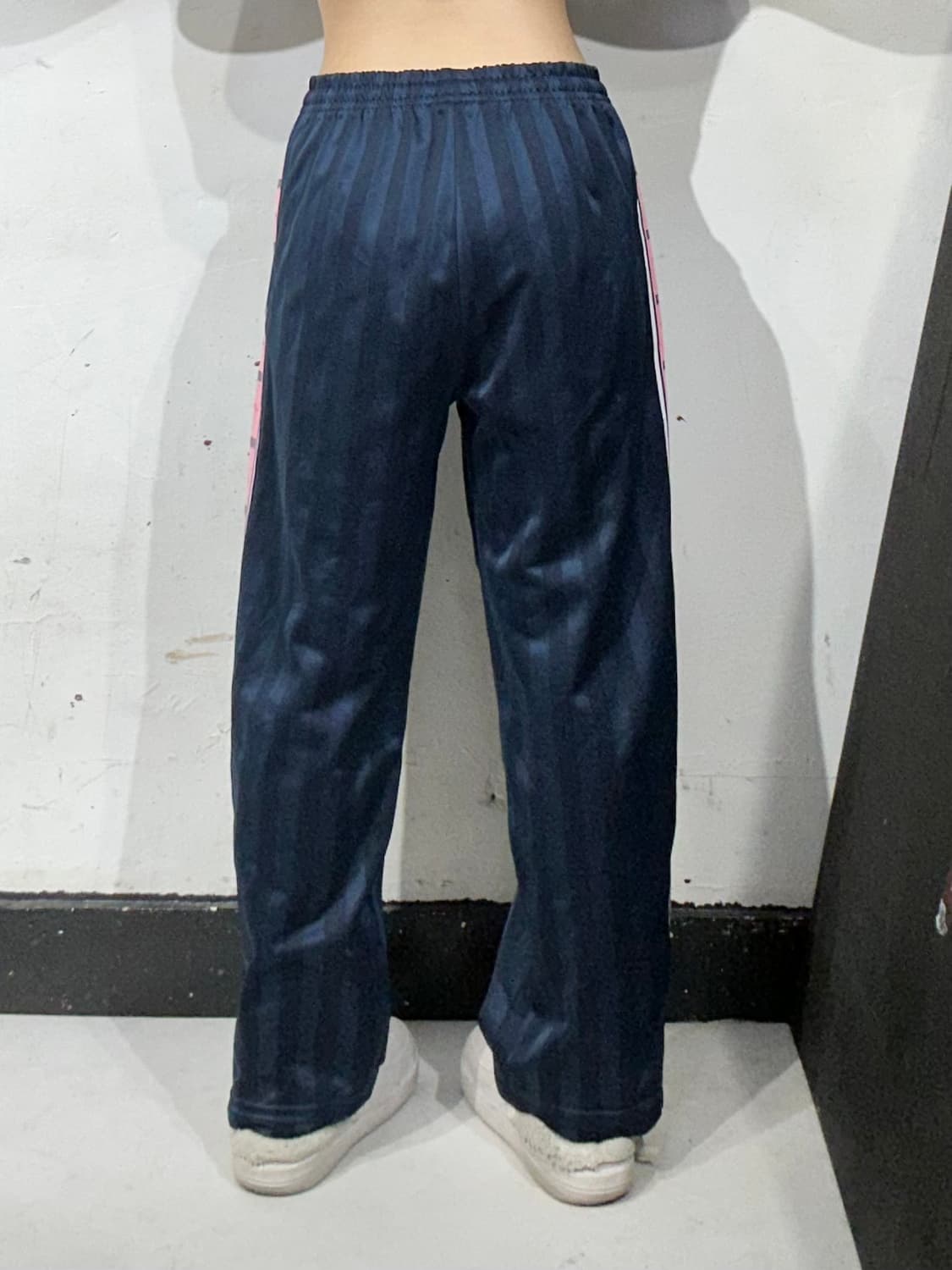 푸마 네이비 핑크 사이드 라인 와이드 팬츠 S 상품이미지3