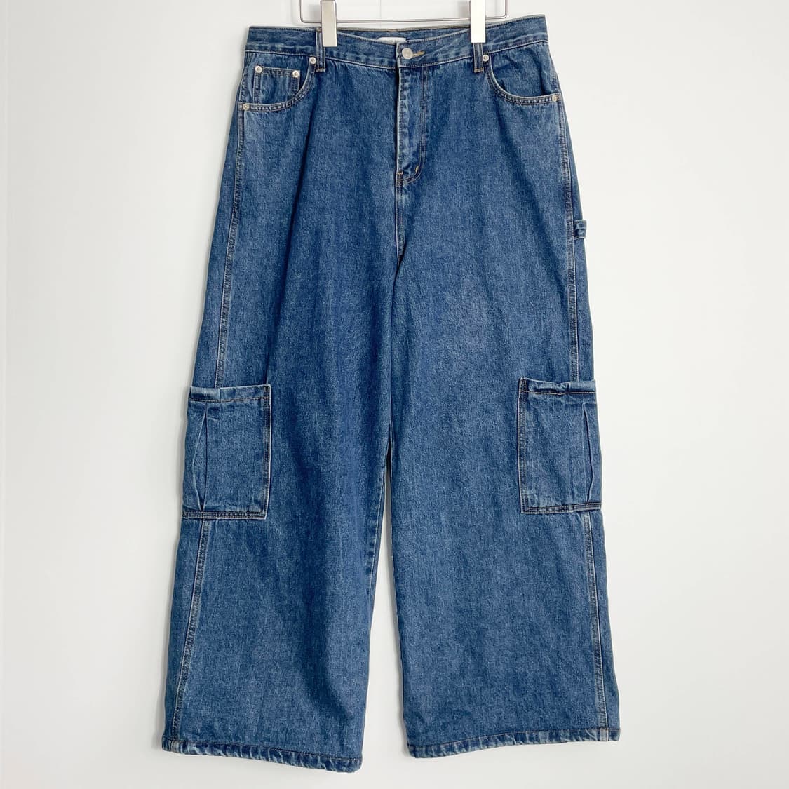 C1 고걸 와이드 카고 데님 팬츠 34사이즈 상품이미지1