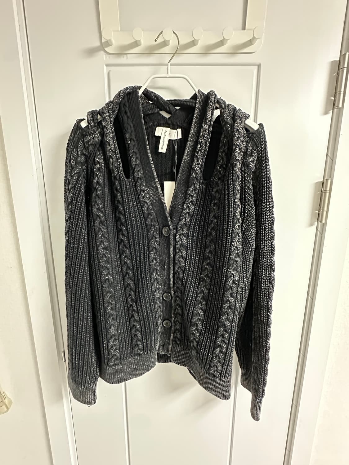 H&M x 글렌 마틴스 케이블 니트 가디건 블랙 상품이미지1