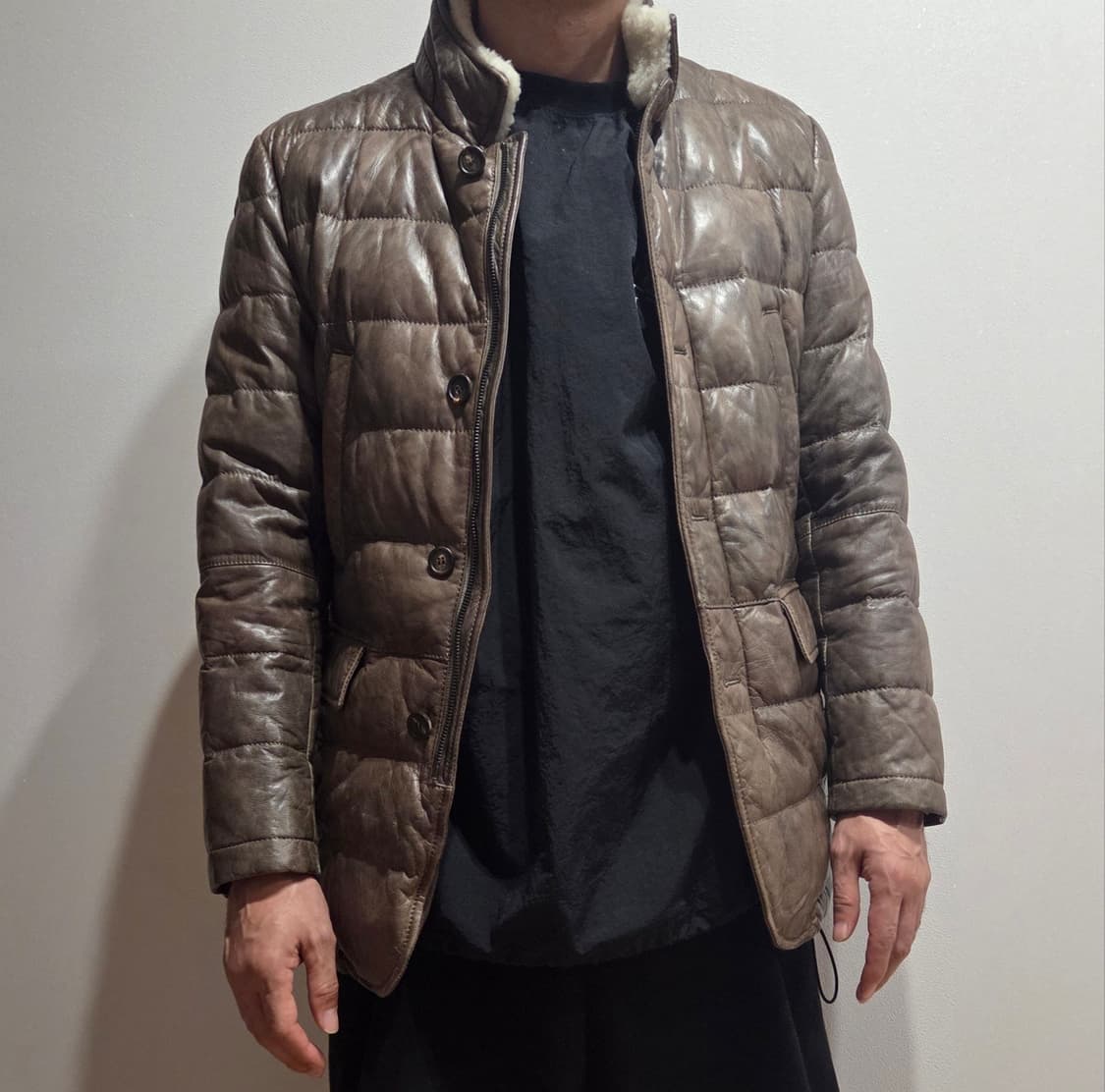 갤럭시 남성 양가죽 다운 자켓 95 상품이미지2