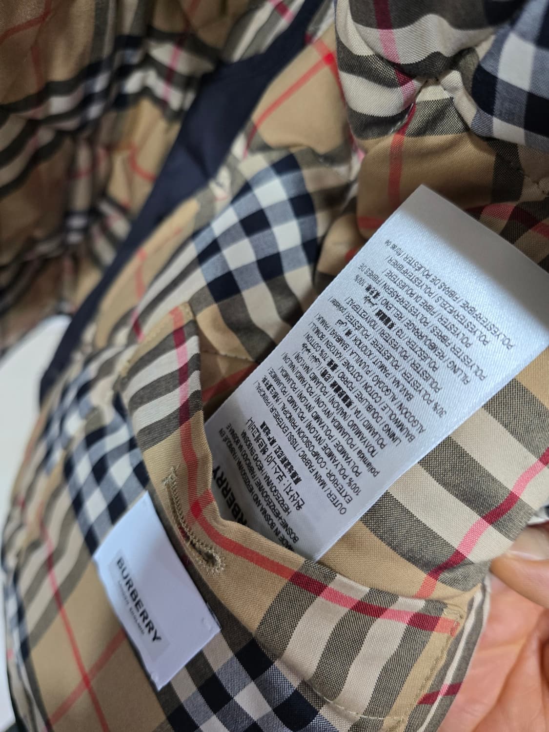 [정품/M사이즈] 버버리 블랙 퀼팅 자켓 패딩 상품이미지7