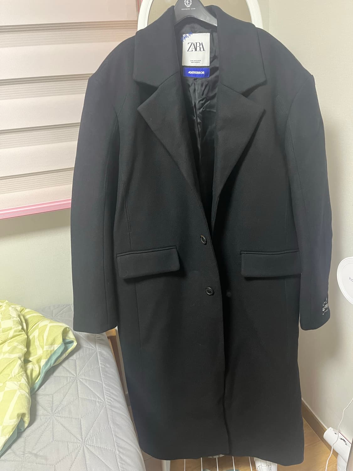 자라 x 아더에러 울 블렌드 오버사이즈 코트 블랙 M사이즈 상품이미지3