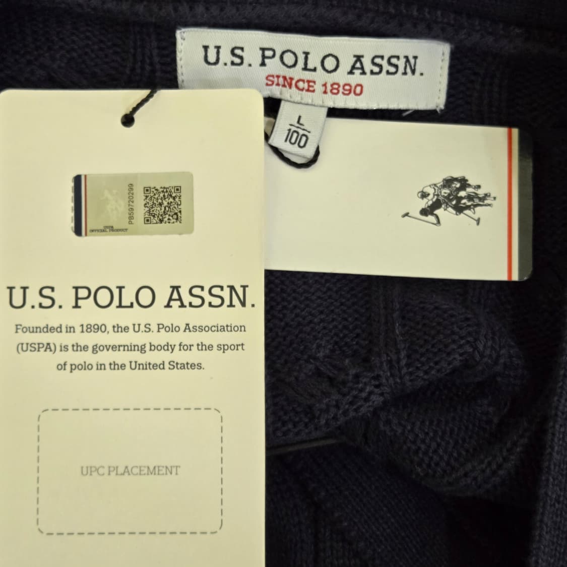 [ L ] U.S. POLO ASSN 케이블 니트 가디건 상품이미지4