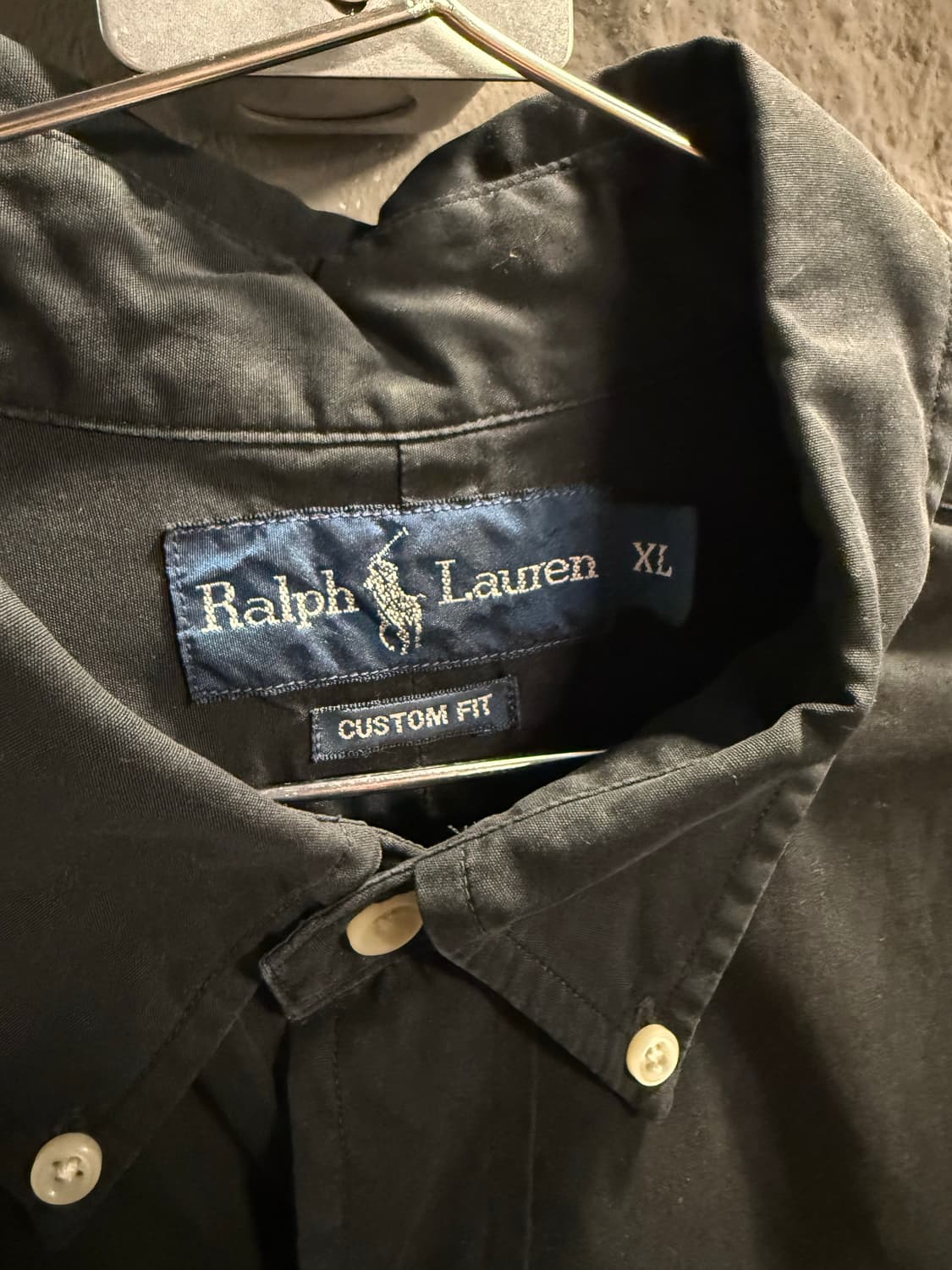 폴로 랄프로렌 POLO  커스텀핏 옥스포드 셔츠 블랙 XL 상품이미지5