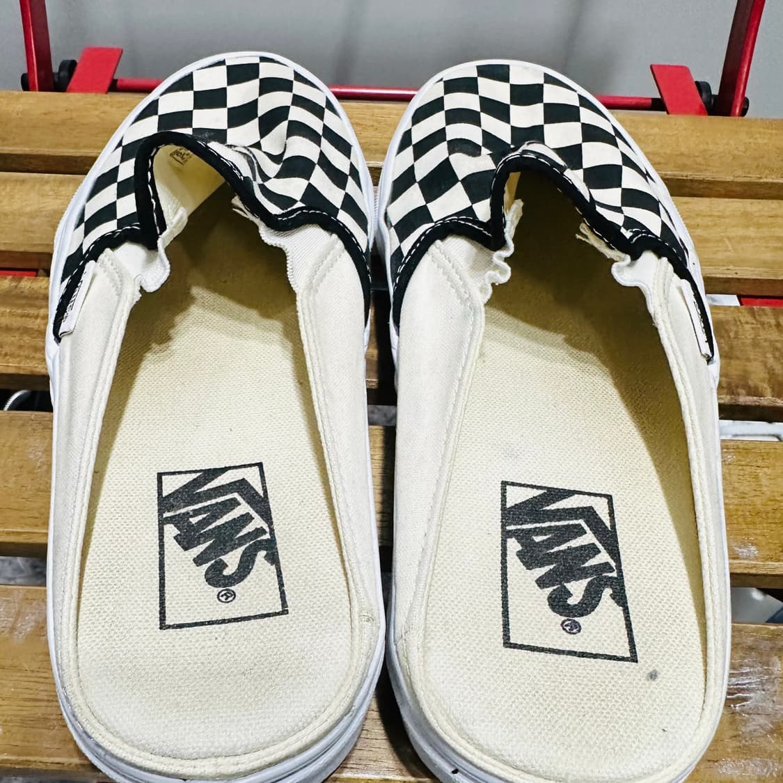 245) 반스 슬립온 여성 여자 신발 체커보드 뮬 스니커즈 상품이미지5