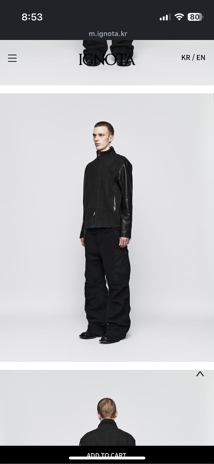 이그노타 코어13 워시드 레더 자켓 L 상품이미지4