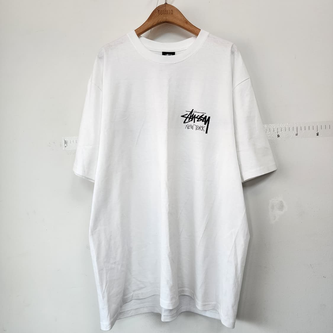스투시 뉴욕 로고 반팔 티셔츠 화이트 상품이미지1