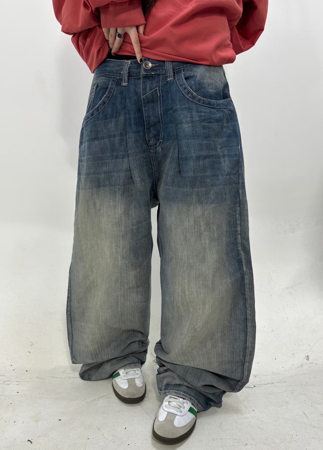 90s 울트스쿨 빈티지 블루워싱자수 상품이미지2