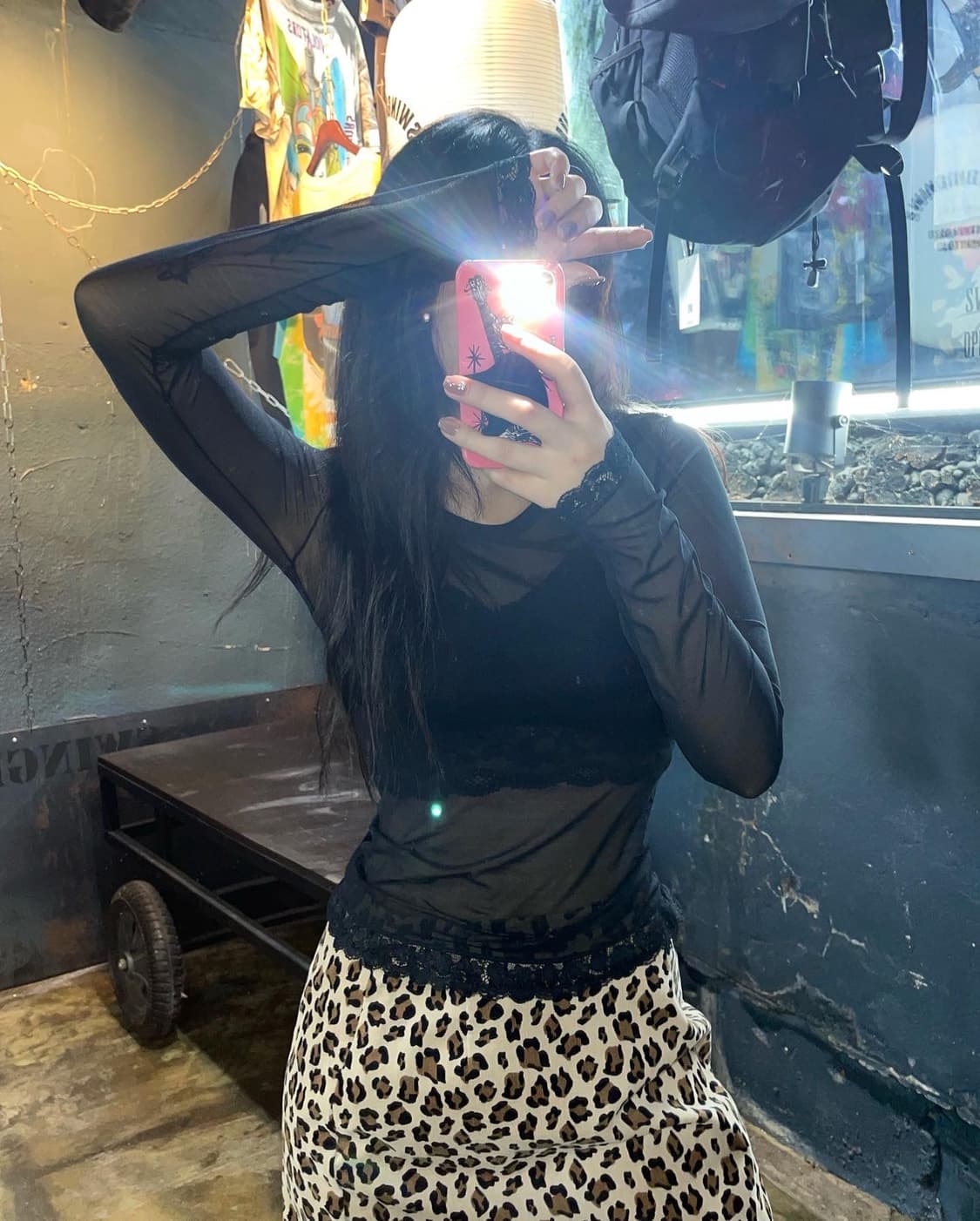 돌체앤가바나 블랙 레이스 메쉬 탑 상품이미지1