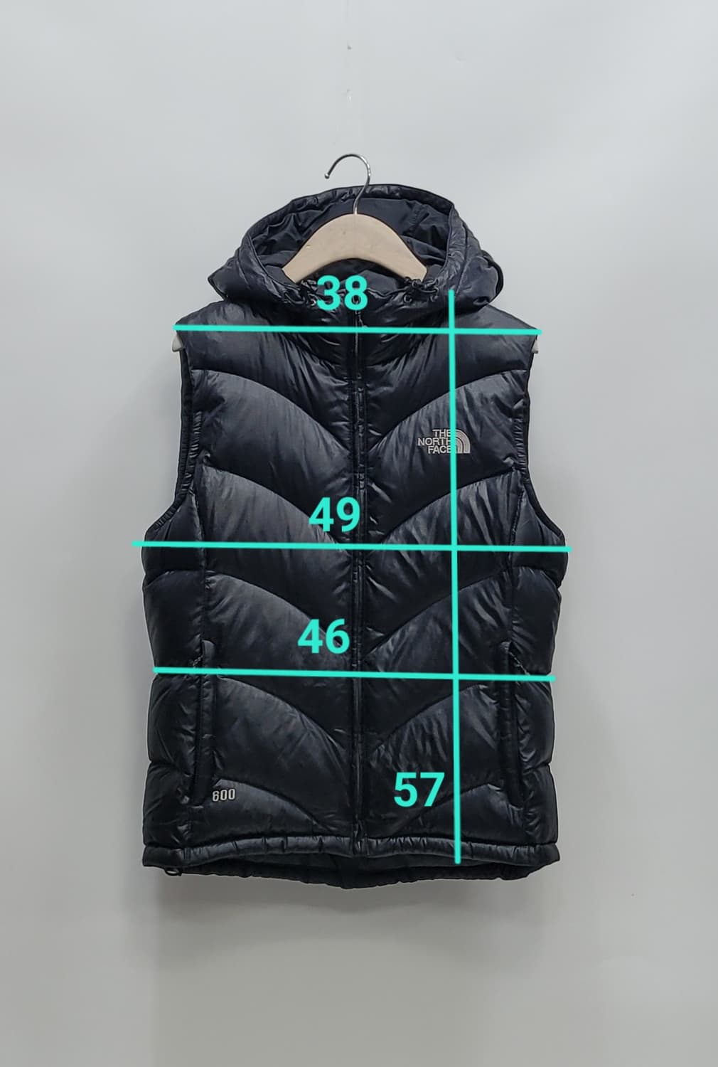 노스페이스 600 구스 다운 패딩 베스트 조끼 / 여 90 블랙
 상품이미지10