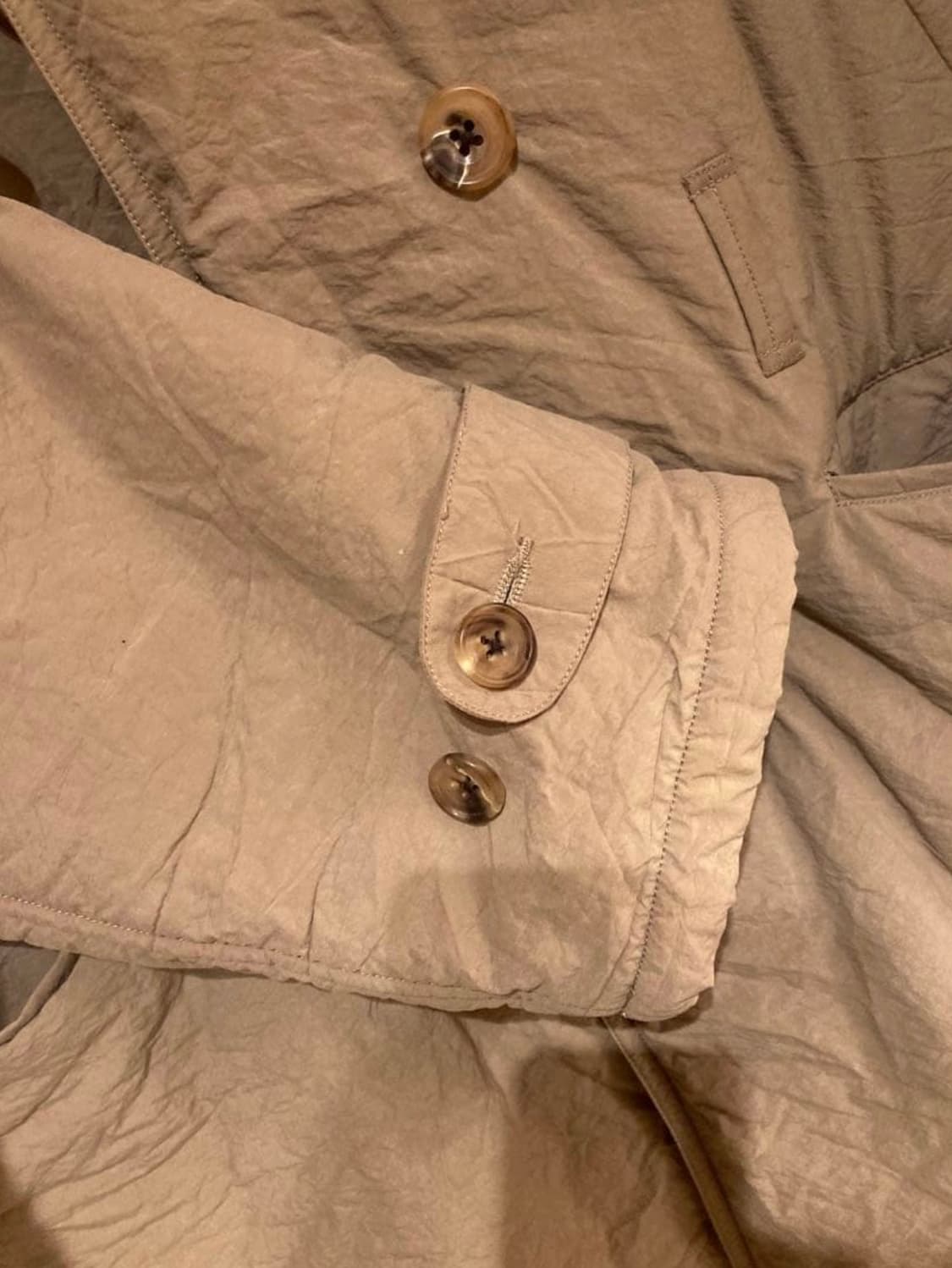 올드조 강축 나일론 피코트 샌드카키 상품이미지4