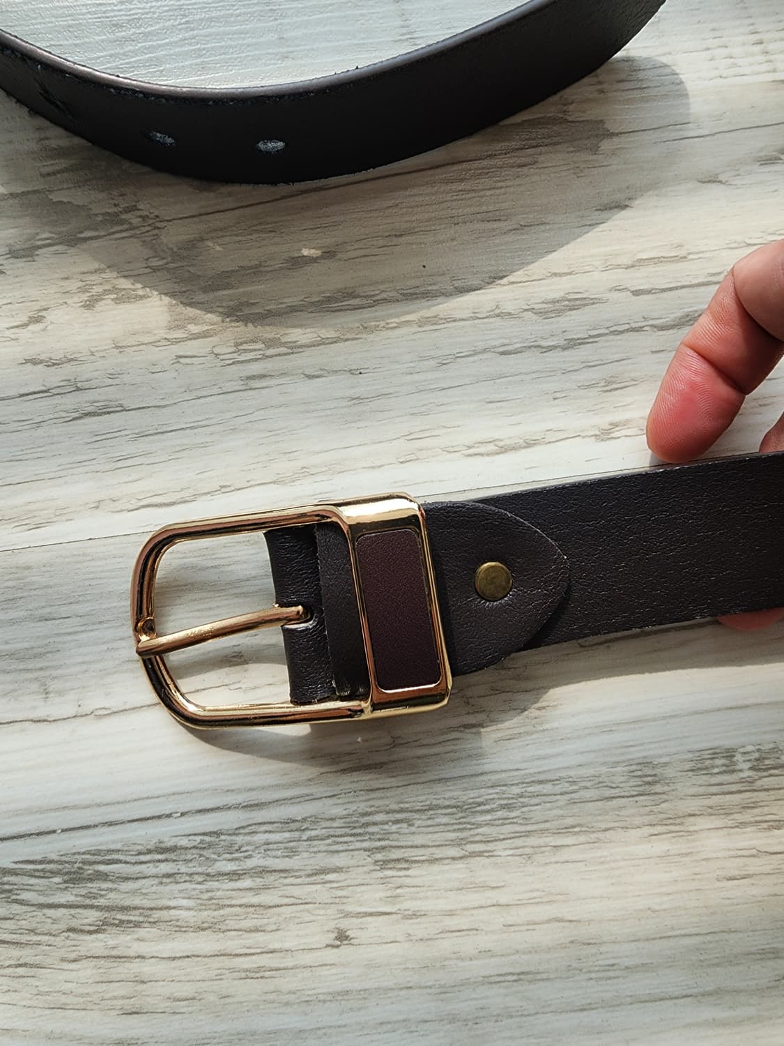 다크 브라운 가죽 벨트 팜. 31~36인치 상품이미지2