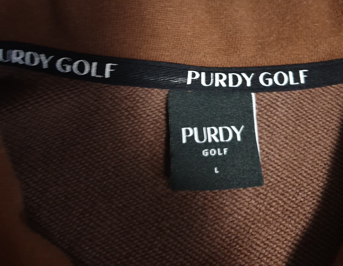 PURDY GOLF 자수로고 카라 맨투맨 브라운 (L) 상품이미지6