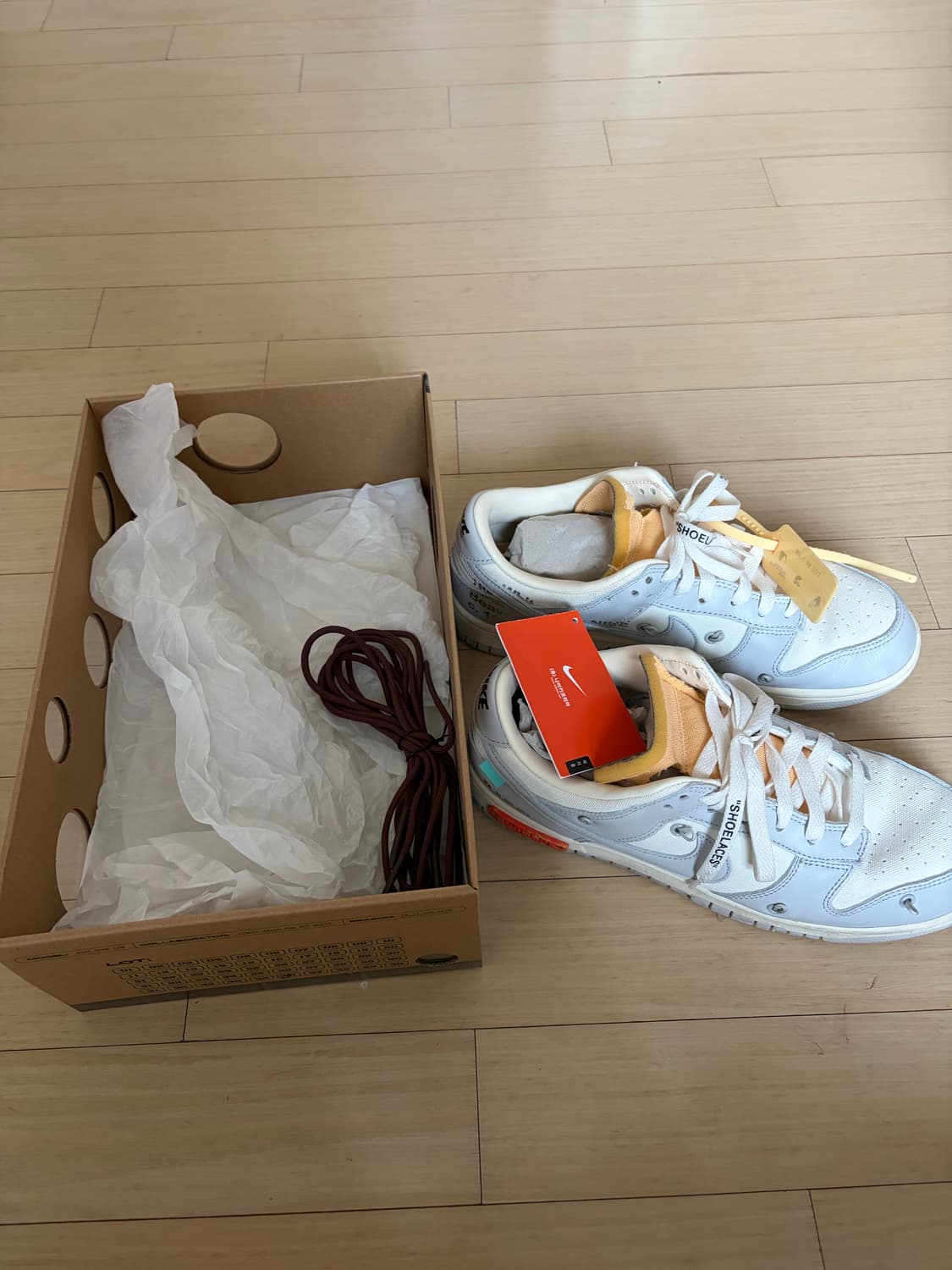 나이키 x 오프화이트 덩크 로우 더 50 - 로트 46 풀셋265사이즈 상품이미지4