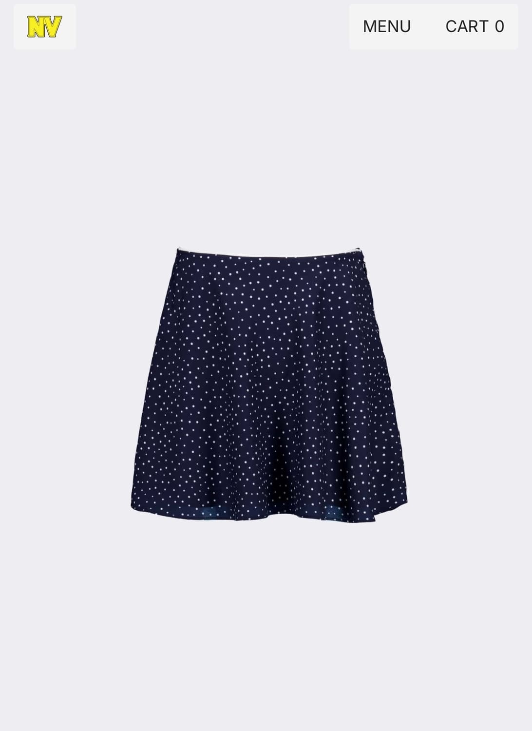 나비버스 Dot Flare Skirt Navy 상품이미지1