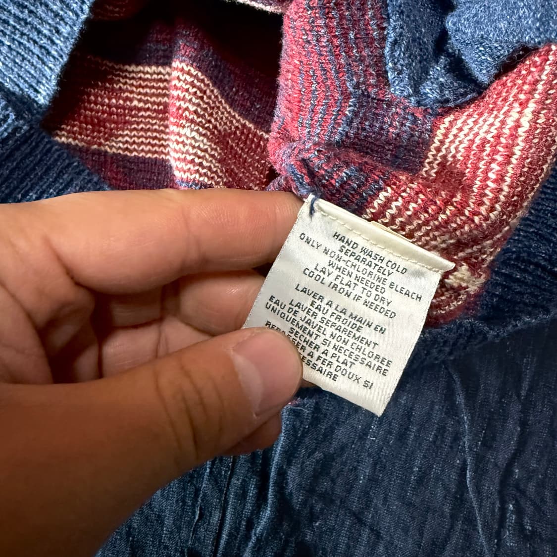 데님앤서플라이 치마요 패턴 숄카라 가디건 M 상품이미지5